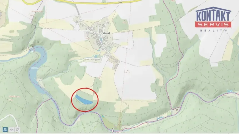 Prodej lesa, Želiv - Vřesník, 9639 m2