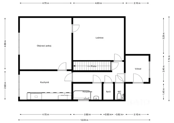 Prodej rodinného domu, Blatná, Spálená, 70 m2