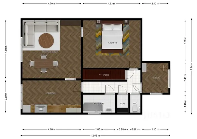 Prodej rodinného domu, Blatná, Spálená, 70 m2