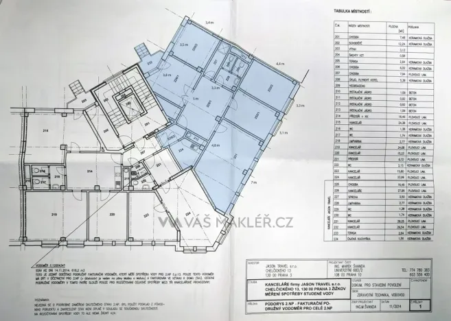 Pronájem kanceláře, Praha - Žižkov, Chelčického, 111 m2