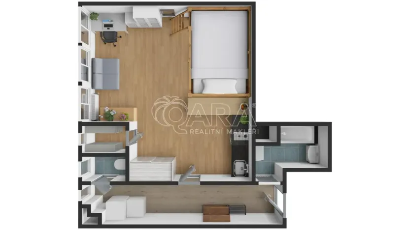 Prodej bytu 1+kk, Praha - Bubeneč, Kyjevská, 39 m2