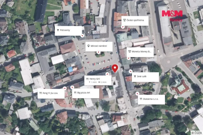 Pronájem kanceláře, Ústí nad Orlicí, Mírové nám., 56 m2