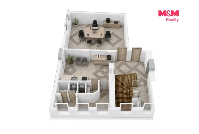 Pronájem kanceláře, Ústí nad Orlicí, Mírové nám., 48 m2