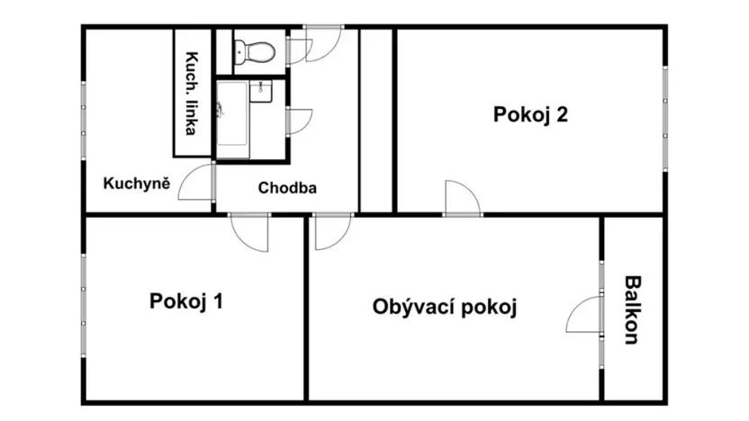 Pronájem bytu 3+1, Zlín, M. Knesla, 70 m2