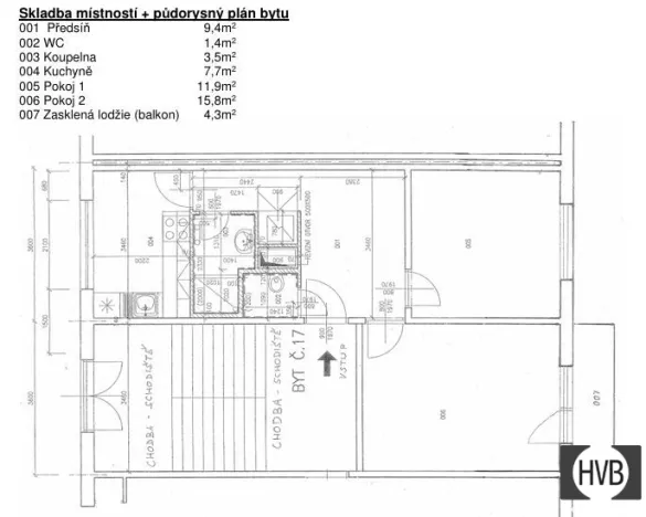 Prodej bytu 2+1, Brno, Vondrákova, 52 m2