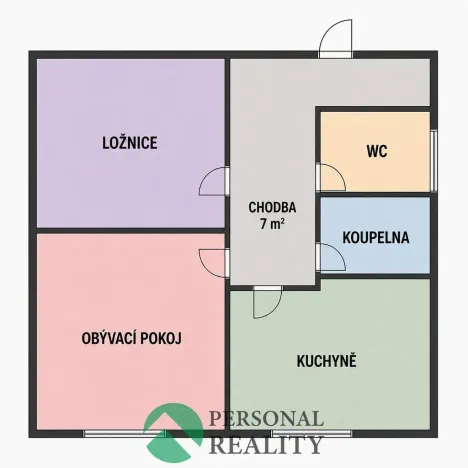 Prodej bytu 2+kk, Mělník, Sportovní, 39 m2