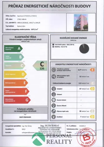 Prodej bytu 2+kk, Mělník, Sportovní, 39 m2