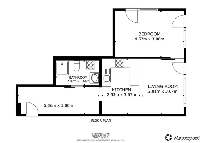 Pronájem bytu 2+kk, Praha - Libeň, Kurta Konráda, 52 m2
