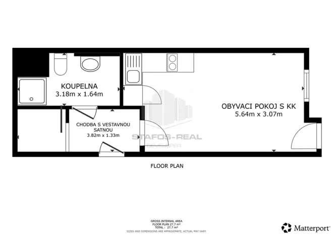 Pronájem bytu 1+kk, Olomouc, Wittgensteinova, 27 m2