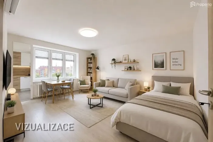 Prodej bytu 1+kk, Brno, Křídlovická, 35 m2