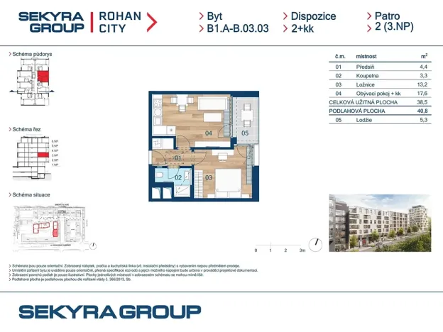 Prodej bytu 2+kk, Praha - Karlín, Sokolova, 38 m2