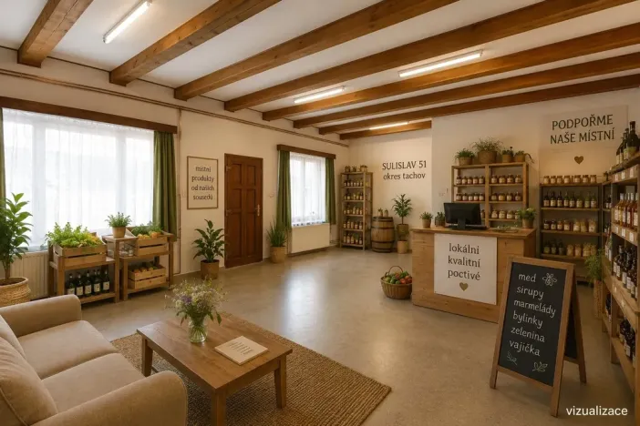 Pronájem obchodního prostoru, Sulislav, 55 m2