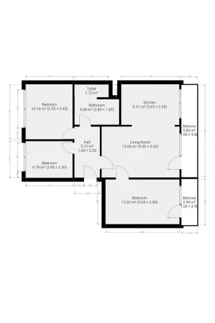 Pronájem bytu 4+kk, Praha - Prosek, Mimoňská, 67 m2