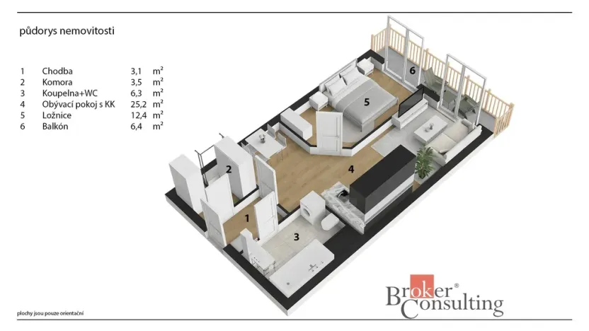 Pronájem bytu 2+kk, Pardubice - Ohrazenice, U Sportovní školy, 51 m2