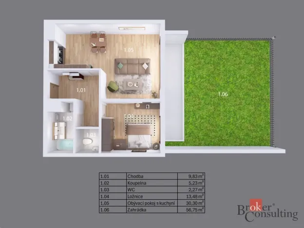 Prodej bytu 2+kk, Plzeň - Jižní Předměstí, Železná, 69 m2