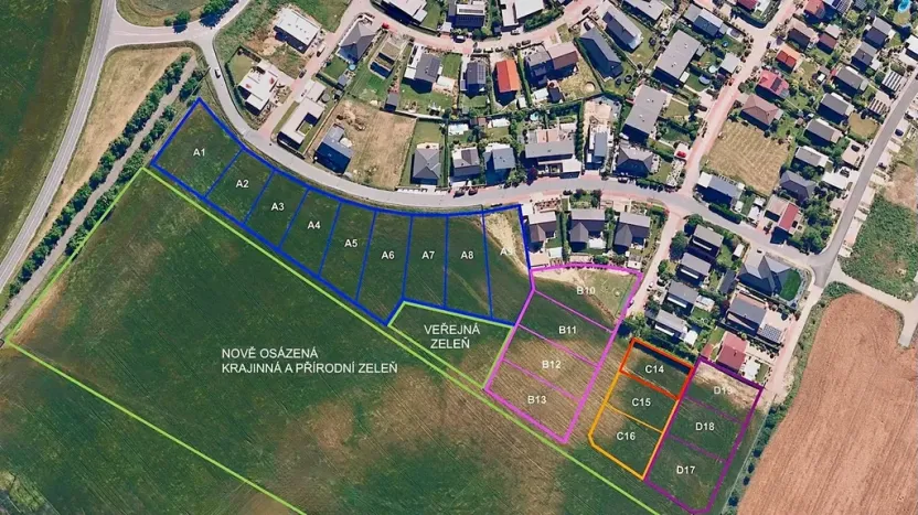 Prodej pozemku pro bydlení, Hrušovany u Brna, Pod Střediskem, 608 m2