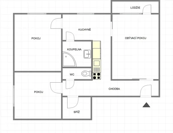 Prodej bytu 3+1, Uherský Brod, Osvoboditelů, 70 m2