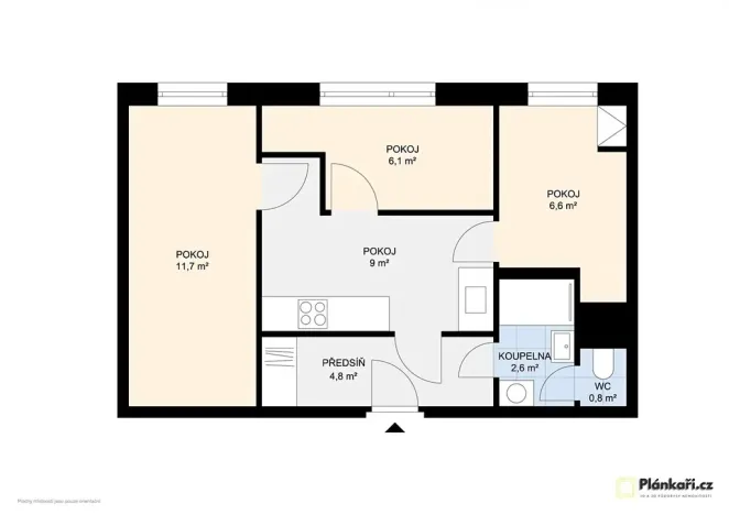 Pronájem pokoje, Olomouc, Lazecká, 12 m2