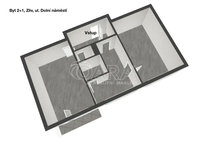Prodej bytu 2+1, Zliv, Dolní náměstí, 61 m2