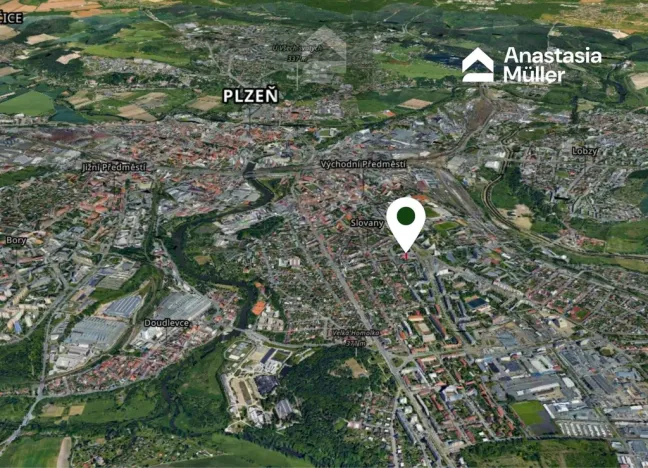 Pronájem bytu 3+kk, Plzeň - Východní Předměstí, Částkova, 54 m2