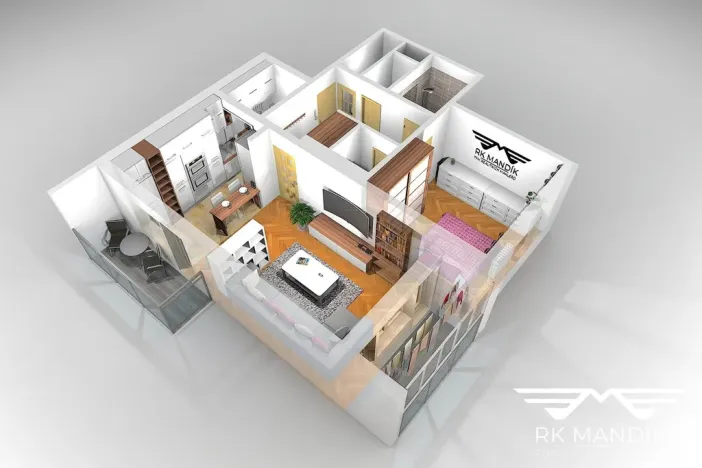 Pronájem bytu 2+kk, Praha - Košíře, Hillebrantova, 55 m2