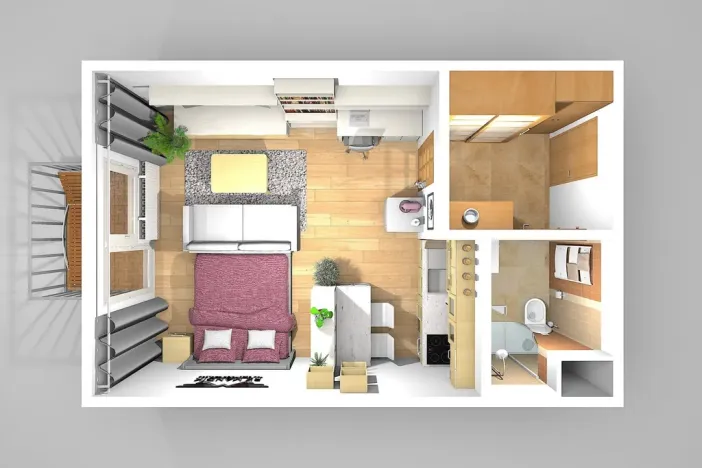 Pronájem bytu 1+kk, Praha - Černý Most, Truhlářova, 33 m2