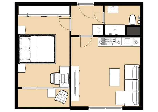 Pronájem bytu 2+kk, Česká Lípa, Pražská, 40 m2