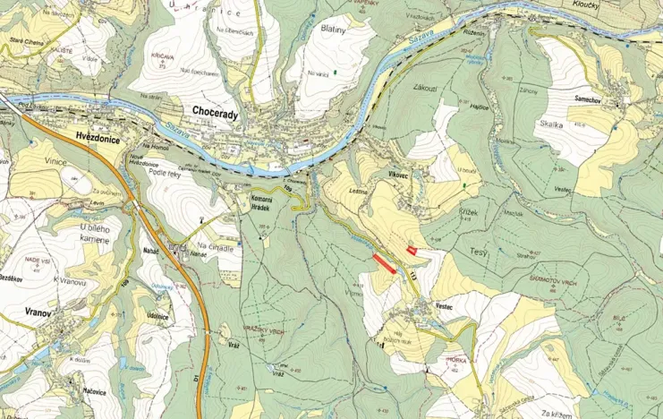 Prodej louky, Chocerady, 10157 m2