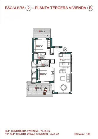 Prodej bytu 3+kk, Torrevieja, Alicante, Španělsko, 77 m2