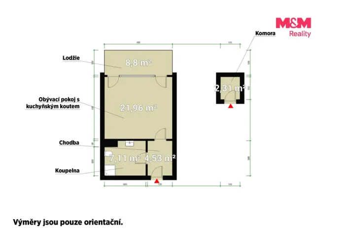 Pronájem bytu 1+kk, Plzeň, Měděná, 41 m2