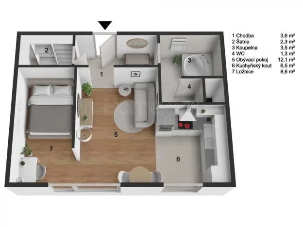 Prodej bytu 1+1, Praha - Zbraslav, Tunelářů, 38 m2