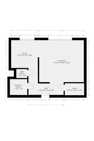 Pronájem bytu 1+1, Praha - Zbraslav, Tunelářů, 47 m2