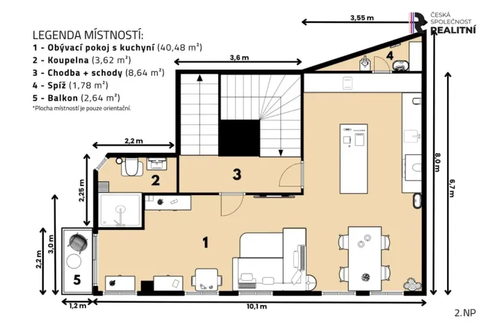 Prodej atypického bytu, Praha - Radotín, Ametystová, 116 m2
