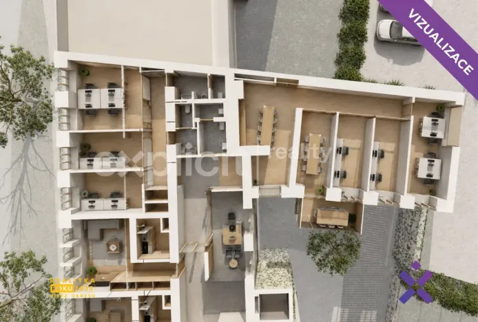 Pronájem kanceláře, Kroměříž, Tovačovského, 211 m2