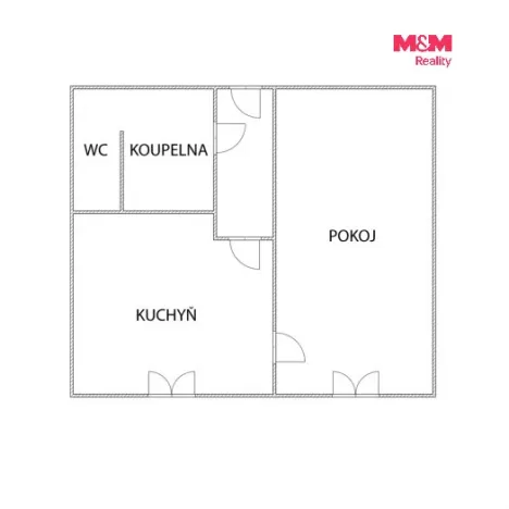 Pronájem bytu 1+1, Jirkov, Generála Svobody, 42 m2
