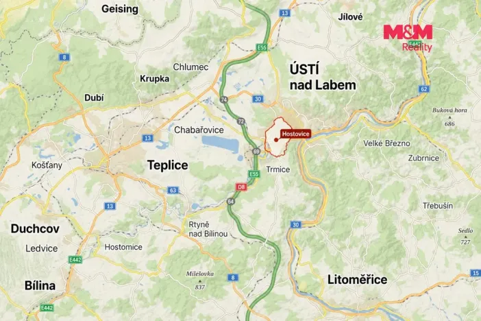 Prodej pozemku pro bydlení, Ústí nad Labem - Hostovice, 5240 m2