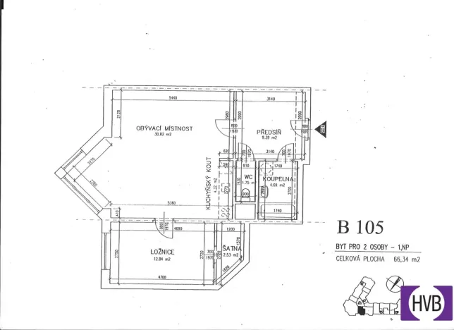 Prodej bytu 2+kk, Praha - Kunratice, K Václavce, 66 m2