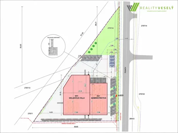 Prodej komerčního pozemku, Hodonín, 4880 m2