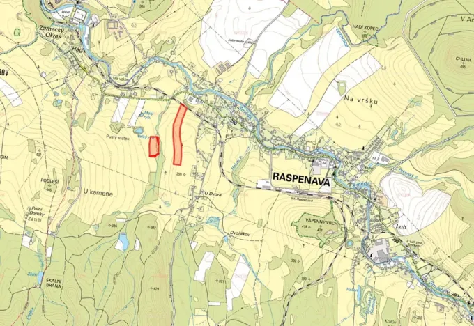 Prodej pole, Raspenava, 36862 m2
