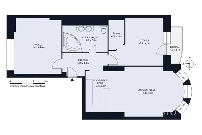 Prodej bytu 3+kk, České Budějovice, Mánesova, 84 m2