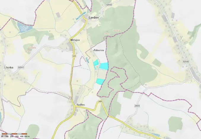 Prodej podílu pole, Lanžov, 12180 m2