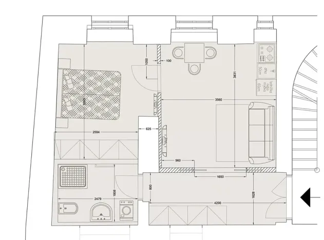 Pronájem bytu 2+kk, Praha - Staré Město, Kozí, 39 m2
