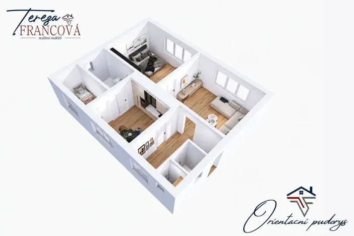 Pronájem bytu 3+1, Prostějov, Riegrova, 73 m2