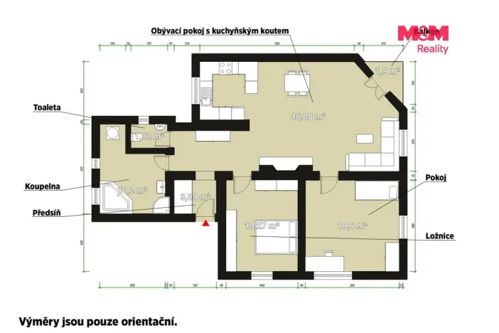 Pronájem bytu 3+kk, Hořovice, Pražská, 94 m2