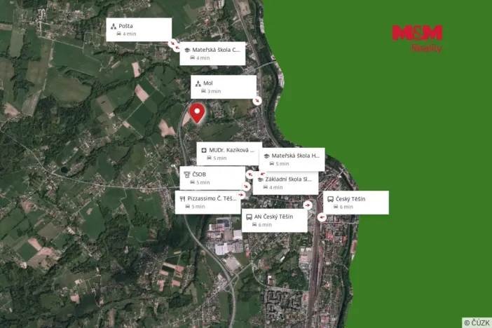 Prodej pozemku pro bydlení, Český Těšín, Školní, 1222 m2