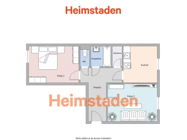 Pronájem bytu 2+1, Havířov - Město, Jana Švermy, 54 m2