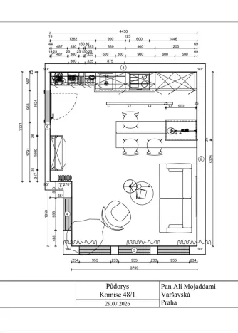 Pronájem bytu 2+kk, Praha - Vinohrady, Varšavská, 56 m2