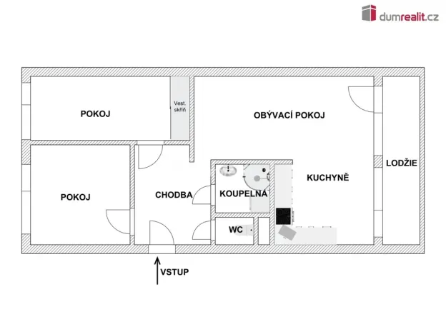 Prodej bytu 3+1, Lovosice, Dlouhá, 68 m2