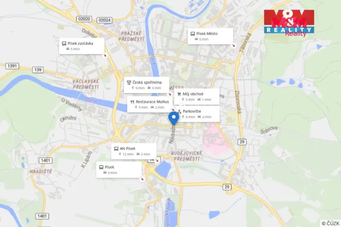 Pronájem kanceláře, Písek - Budějovické Předměstí, Nádražní, 28 m2