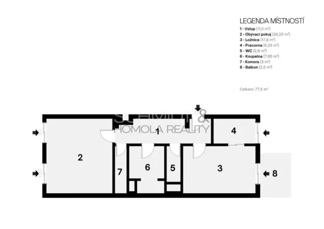 Prodej bytu 2+kk, Hustopeče, Na Úvoze, 75 m2